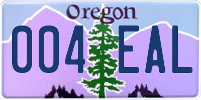 OR license plate 004EAL