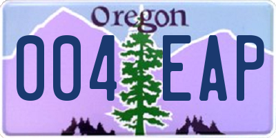 OR license plate 004EAP