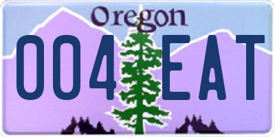 OR license plate 004EAT