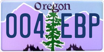 OR license plate 004EBP