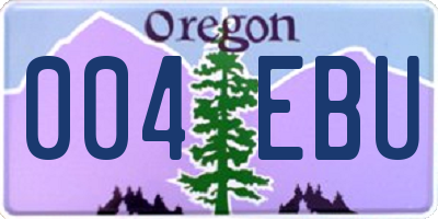 OR license plate 004EBU