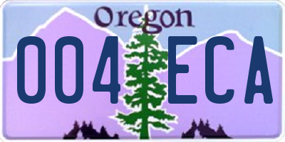 OR license plate 004ECA