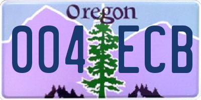 OR license plate 004ECB