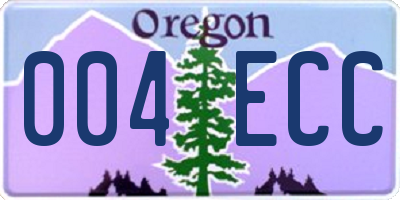 OR license plate 004ECC