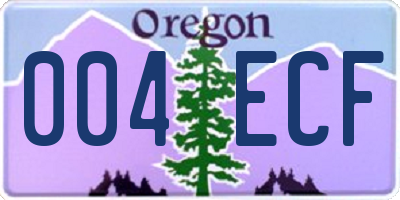 OR license plate 004ECF