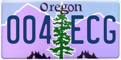 OR license plate 004ECG