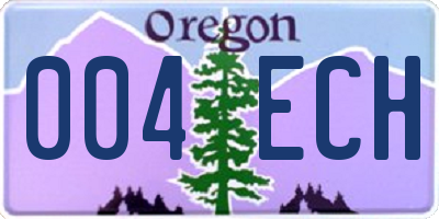OR license plate 004ECH