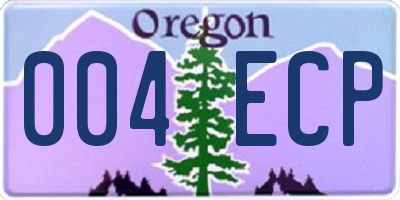 OR license plate 004ECP