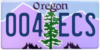 OR license plate 004ECS