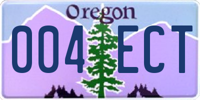 OR license plate 004ECT