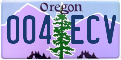 OR license plate 004ECV