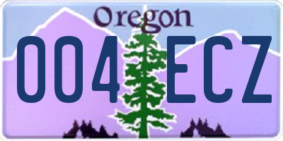 OR license plate 004ECZ