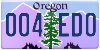 OR license plate 004EDO