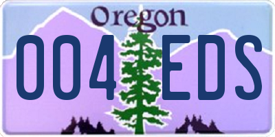 OR license plate 004EDS