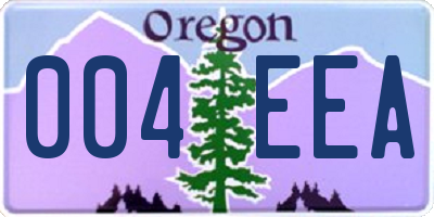 OR license plate 004EEA