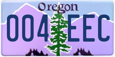 OR license plate 004EEC