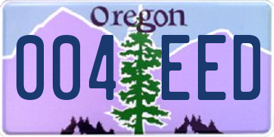 OR license plate 004EED