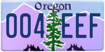 OR license plate 004EEF