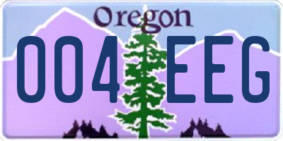 OR license plate 004EEG