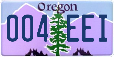 OR license plate 004EEI