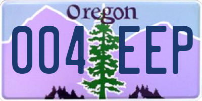 OR license plate 004EEP
