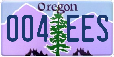 OR license plate 004EES