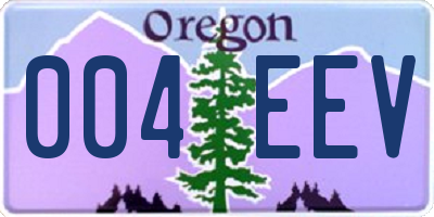 OR license plate 004EEV