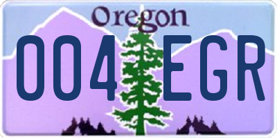 OR license plate 004EGR