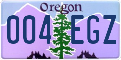 OR license plate 004EGZ