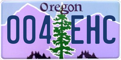 OR license plate 004EHC