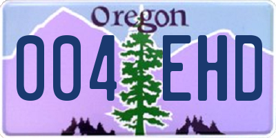 OR license plate 004EHD