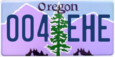 OR license plate 004EHE