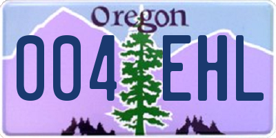 OR license plate 004EHL