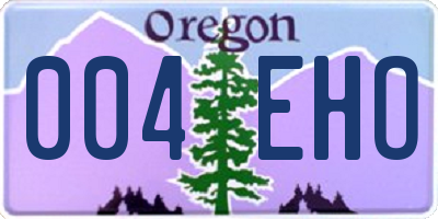 OR license plate 004EHO