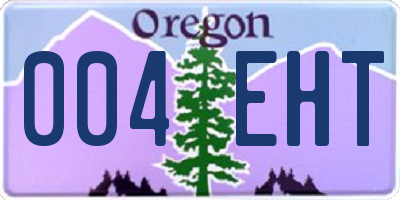 OR license plate 004EHT