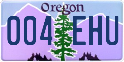 OR license plate 004EHU