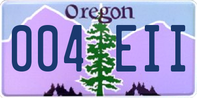 OR license plate 004EII