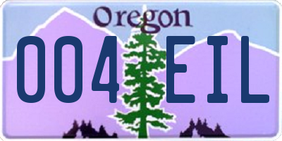 OR license plate 004EIL