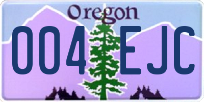 OR license plate 004EJC