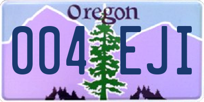 OR license plate 004EJI