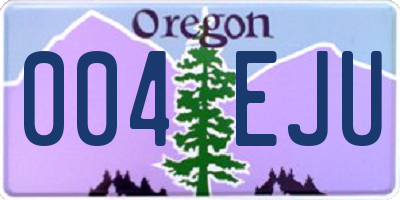 OR license plate 004EJU