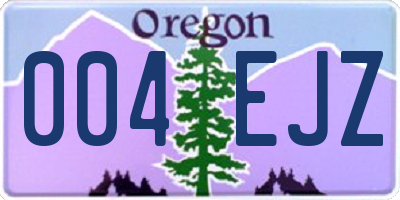 OR license plate 004EJZ