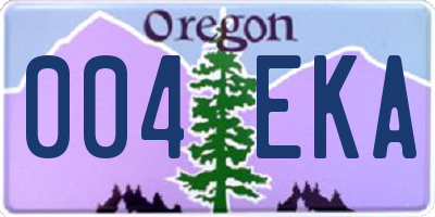 OR license plate 004EKA