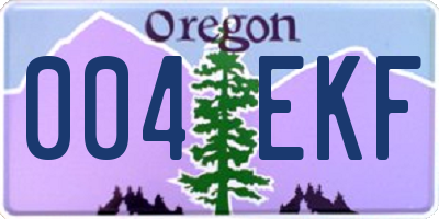 OR license plate 004EKF