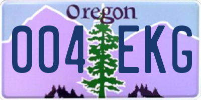 OR license plate 004EKG
