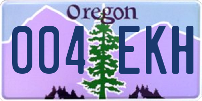 OR license plate 004EKH
