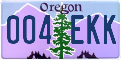 OR license plate 004EKK