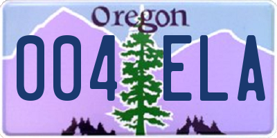 OR license plate 004ELA