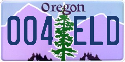 OR license plate 004ELD