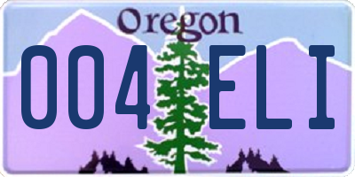OR license plate 004ELI